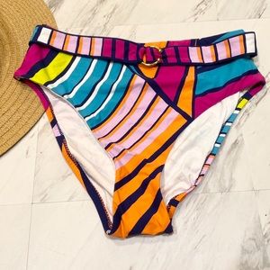 NWT! Trina Turk High Waist Swim Bikini Bottoms 10